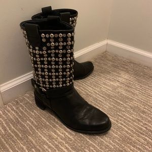 Stuart Weitzman Leather Boots With Metal Detail